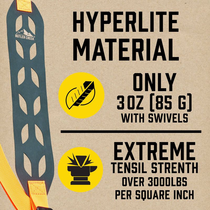 Featherlight Minimalist Black and Orange Sling